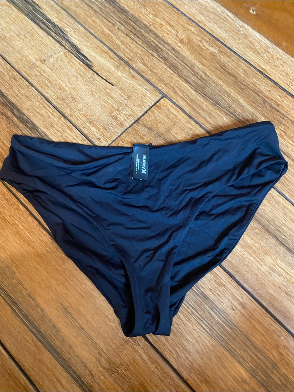 Hurley Black High-Cut Bikini Bottom